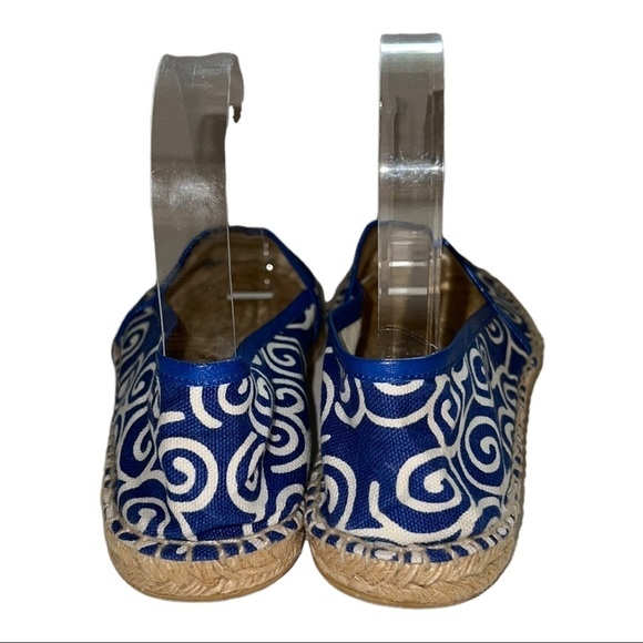Diane von Furstenberg Blue Canvas Espadrille Flats - Picture 8 of 12